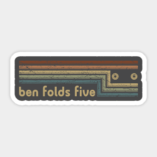 Ben Folds Five Cassette Stripes Sticker